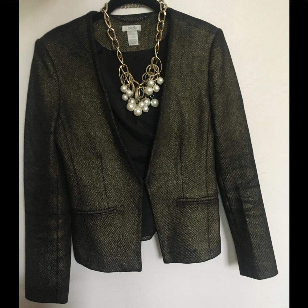 Cachè gold and black suit jacket